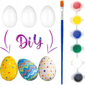 Velikonoční dekorace VEJCE K MALOVÁNÍ Velikonoce DEKORACE NA Velikonoce POLYSTYRENOVÁ + BARVY