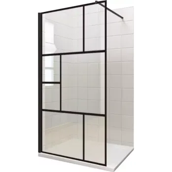 Sprchová zástěna WALK-IN Notte 120 x 195 čierny profil