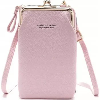 Kabelka Kabelka na telefon + peněženka YAMEILI T131 (Elegantní malá kožená dámská kabelka na telefon včetně peněženky, nastavitelný popruh, růžová barva)