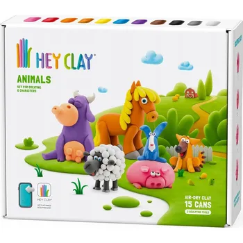 Modelovací hmota Modelovací hmota Hey Clay Zvířátka, pěnová modelína s aplikací, sada