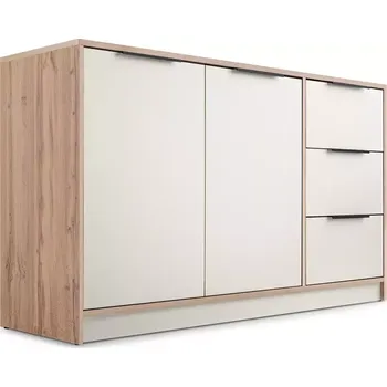 Kancelářská sestava Komoda Duarte 2d3s kašmír/dub wotan