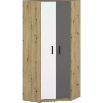 Předsíňová stěna Skříň Fini 82cm Dub Artisan/Bílá/Antracit