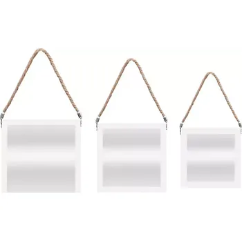 Koupelnový nábytek Sada čtvercových zrcadel 3 ks bílé bxppset3-yw