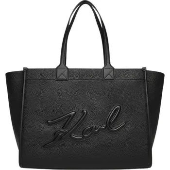 Kabelka Karl Lagerfeld shopper kabelka z polyuretanu černá
