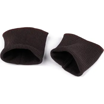 Galanterie náplet elastický žebrovaný hnědá tmavá tunel 7x18 cm