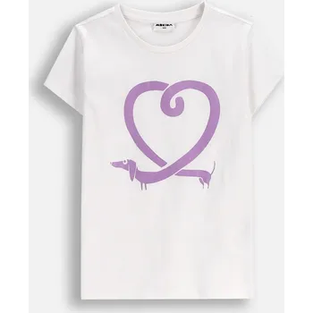 Chlapecké tričko Dětské bílé bavlněné tričko pro dívky velikost 134 Mokida WM6