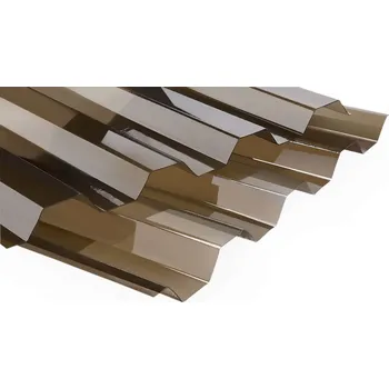 Polykarbonátová deska Palram Trapézová polykarbonátová deska hladká 0,8 mm 1260 x 7000 mm 1 m2 bronzová