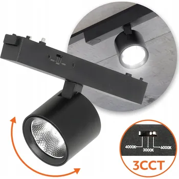 LED lištové svítidlo magnetické 7W 3CCT černé, záruka 5 let