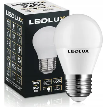 Žárovka LED žárovka LEDLUX E27 10 W neutrální bílá kulatá