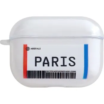 Pouzdro na mobilní telefon Silikonový obal v designu letenky pro AirPods Pro - Paříž