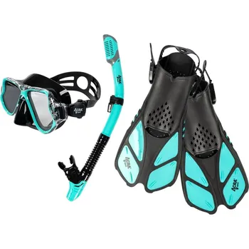 Sport šnorchlovací set 3v1 ACRA tyrkysový 36-41