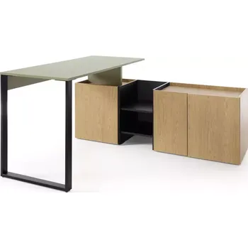 Kancelářská sestava Psací Stůl Sergio SE8+Komoda 3D Eukalyptus/Dub Baltic