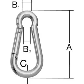 Tesařské kování Karabina 60 x 6 mm zn 1 ks