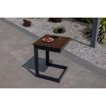 Zahradní sestava Stolek k zahradnímu lehátku palisandr