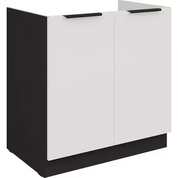 Kuchyňská skříňka Aria WH/BL Anti Fingerprint 80zl 2f Bb