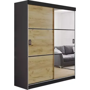 Kancelářská sestava Skříň Retro 138 3l Grafit / Přední Craft