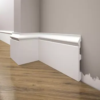 soklová lišta Podlahová lišta Elegance LPC-22-101 bílá mat