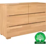 Dřevěná komoda buk 5S Skandica sparta přírodní