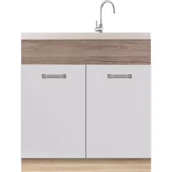 Kuchyňská skříňka Econo 12D Dub Sonoma/Bílý/San Remo