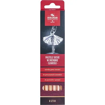 Sada SUCHÝCH PASTELŮ v Dřevě pro Umělecké Kreslení Gioconda Koh-I-Noor