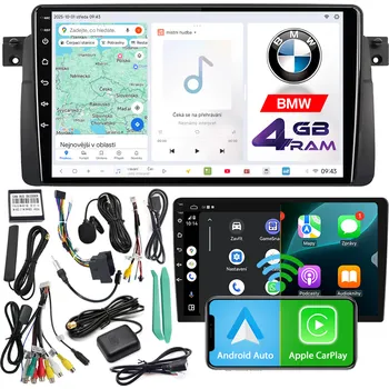 Auto Hi-Fi Autorádio NCS D9 BMW E46 1998-2007 Android Navigace 4GB LTE