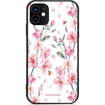 Pouzdro na mobilní telefon Lesklý kryt Mobiwear Glossy - Apple iPhone 11 - G033G - Růžové květy - VÝPRODEJ (Prémiové lesklé pouzdro, obal, kryt Mobiwear Glossy na mobil Apple iPhone 11 - G033G - Růžové květy, materiál Plast + TPU silikon - krytí po všech stranách, neošoupatelný)