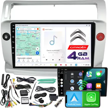 Auto Hi-Fi Autorádio NCS D9 Citroen C4 2004-2010 Android Navigace 4GB LTE