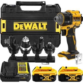 Vrtačka DEWALT 18V XR Aku vrtačka bez příklepu s vyměnitelnými sklíčidly, 2x 5,0 Ah DCD803P2T-QW