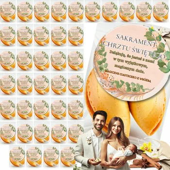 Sušenky štěstí 40 ks. KŘEST MAGICKÉ PODĚKOVÁNÍ PRO HOSTY magie