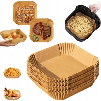 Pečicí papír 300x PAPÍR NA PEČENÍ DO HORKOVZDUŠNÉ FRITÉZY VLOŽKY - 20x20 CM