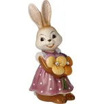 Goebel Figurka zajíčka, zaječí holčička, květiny jsou úsměvem země! - Velikonoce