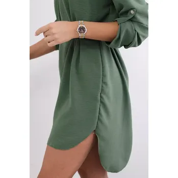 Dámské šaty Šaty s delšími zády a pásem khaki UNI