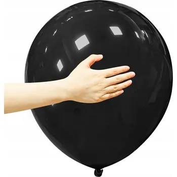 Balónek Velký latexový BALÓNEK 18 palců (45 cm) 1 ks ČERNÝ na narozeniny, dekorace