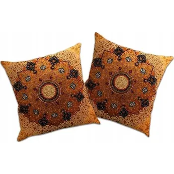 Povlak na polštářek Povlak na polštář Dekorační Mandala Oranžová barva 40x40cm 2ks