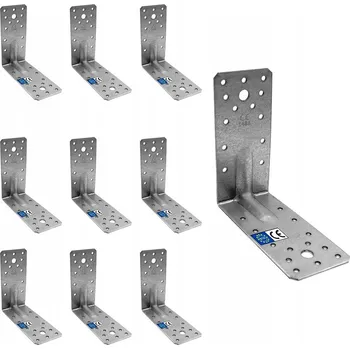 Tesařské kování KP5 TESAŘSKÝ ÚHELNÍK SPOJOVACÍ S PROLISEM 140x140x65x2,5 10 Ks DOMAX