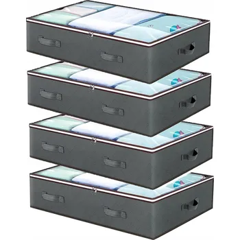 Úložný box 4x Obal na povlečení pod postel úložný box na oblečení taška 90L