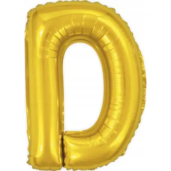Balónek Zlaté písmeno D Zlatý fóliový balónek Písmena Abecedy 40 cm NÁPIS dekorace
