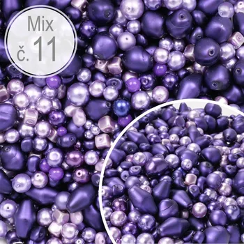 Dětské zboží Voskované korálky MIX č.11 barva Fialová. Směs obsahuje různé tvary korálků. Balení 50g.