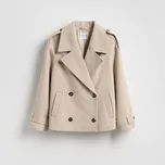 Reserved - Bunda s příměsí vlny - béžová - UA725-08X - UA725-08X-S