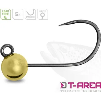 Umělá nástraha Wolframový jig Delphin T-AREA BL/5ks - zlatý hmotnost: /5,5mm/1,5g/#4