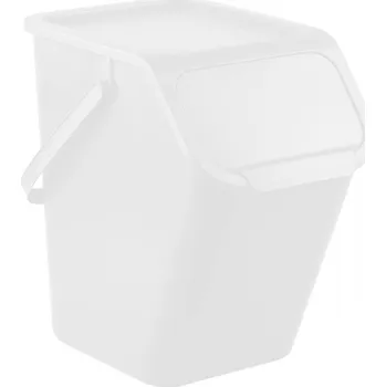 Odpadkový koš Practic, odpadkový koš, 25 litrů, bílý, Bini 10100310