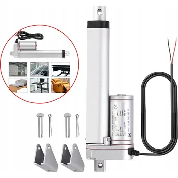 SIŁOWNIK ELEKTRYCZNY LINIOWY 200 MM 12 V 1000 N, ZDVIH PRO OKNA, SOLÁRNÍ PANELY