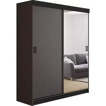 Kancelářská sestava Skříň Retro 138 1l Grafit / Přední Grafit