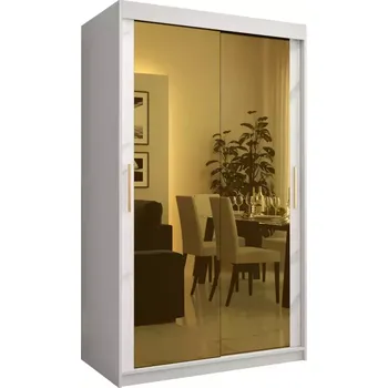 Předsíňová stěna Skříň Platinum T3 120 bílá mramor/bílá