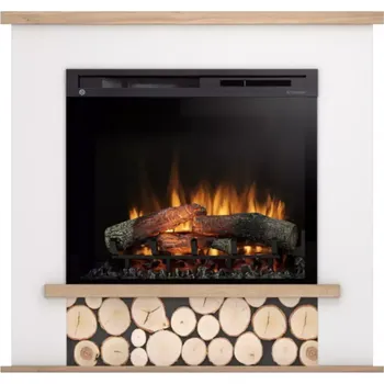Elektrický krb Tula 28 bílá/dub světlý
