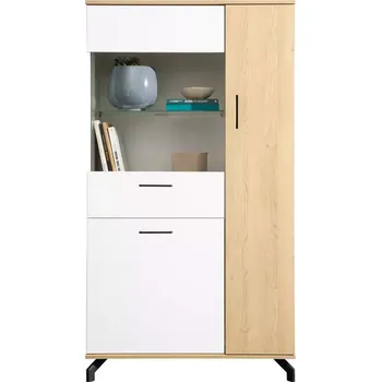 Obývací stěna Sys Madison Regál Md5 Bila Lux/Dub