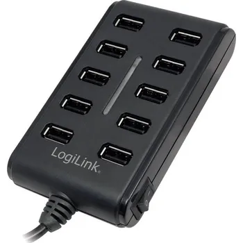 USB hub LogiLink UA0125 USB Hub 10 portů USB-A USB 2.0 480 MBit/s černá UA0125