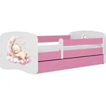 Dětská postel Babydreams+SZ+M růžová 70x140 sen