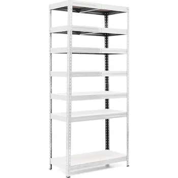 regál Policový regál Trestles RH 2200x1000x500, nosnost 1750 kg, 7 polic Barva: pozink, Provedení police: bílá MDF 5 mm