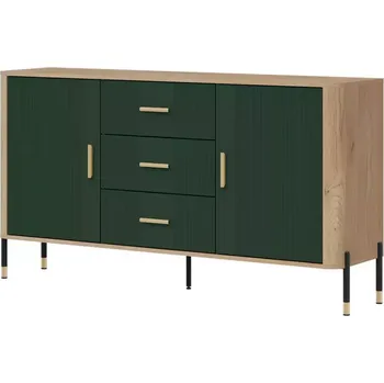 Ložnicová sestava Komoda Dante DT06 dub cremona/zelená